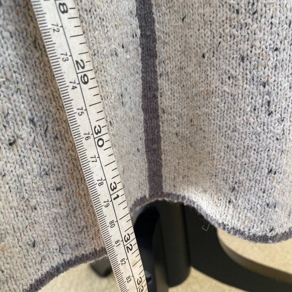 APT 9 heathered grey gray cream long sweater cardigan duster S - Picture 5 of 8